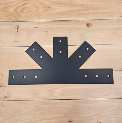 A fine example from our timber fan truss bracket collection.  This heavy duty truss bracket will add strength and beauty to your Timber frame truss. 