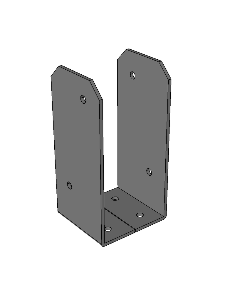 Post Base - 5.5 inch x 5.5 inch x 12 inch tall